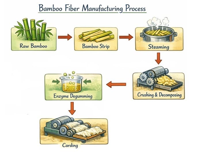 Bamboo Fiber: Chemical Composition, Properties, and Process